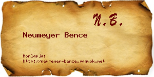 Neumeyer Bence névjegykártya